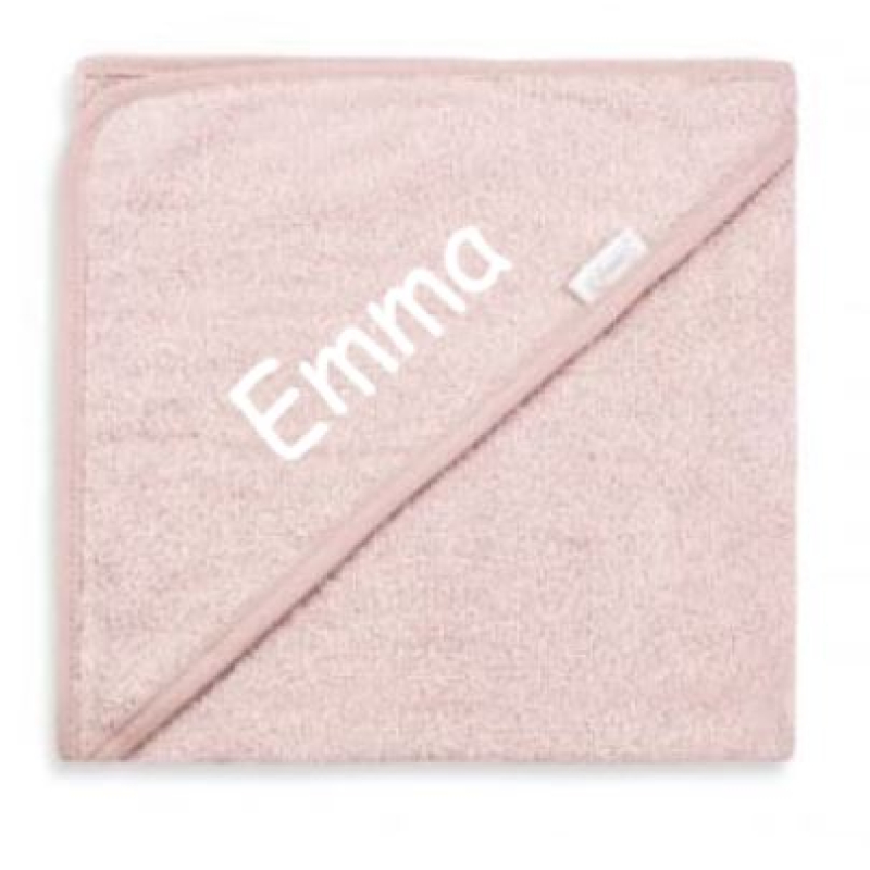 badcape met naam - kleur blush 80-80